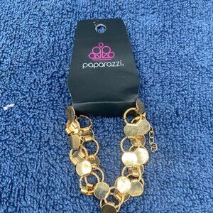 Paparazzi Cast a Wider Net Gold Bracelet